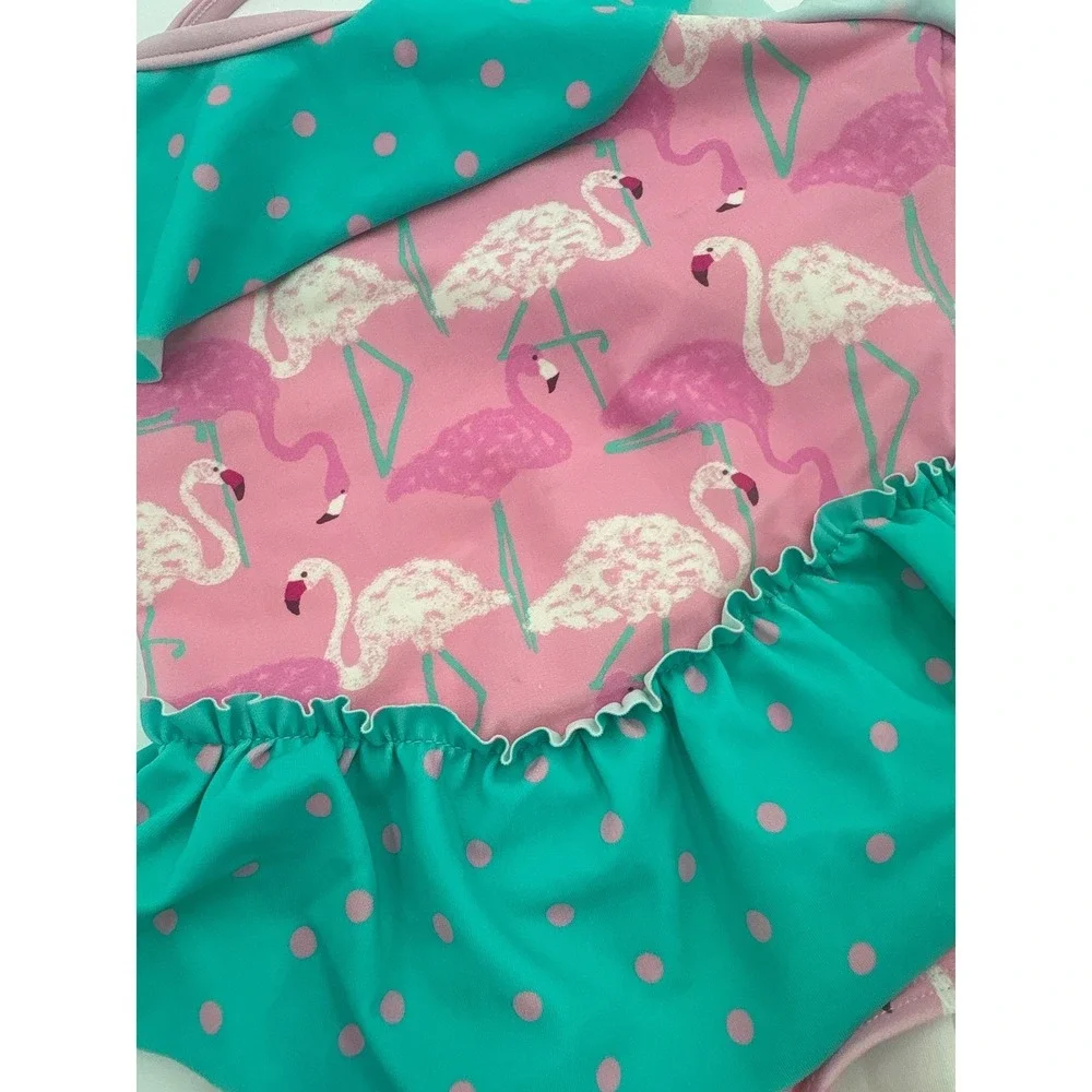 Matilda Jane Enchanted Garden Flamingo One Piece Swimsuit Girls Size 6